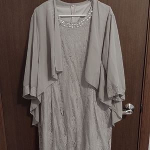 Dress with Sheer Shawl